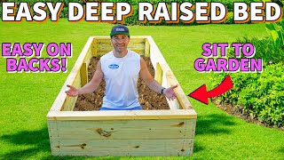 This DEEP RAISED GARDEN BED Saves Your Back And Makes Gardening Easy [upl. by Hibbs]