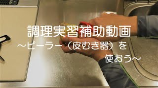 調理実習補助動画～ピーラー（皮むき器）を使おう～ [upl. by Earej]