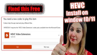 How To Install HEVC Codec on Windows 1011 Free  HEVC Codecb [upl. by Aisul]