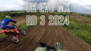 2024 UK EVO Championship Round 3 Grittenham Mx Track Over 50s Modern 2 Stroke Race 1 [upl. by Ym]