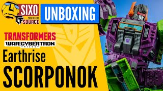 UNBOXING Transformers War For Cybertron Earthrise Titan Scorponok [upl. by Teresina]