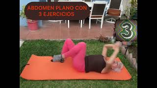 ABDOMEN PLANO CON 3 EJERCICIOS [upl. by Kessler278]