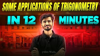 Some Applications Of Trigonometry  Complete Chapter In 12 Minutes  Class 10th Board [upl. by Millda312]