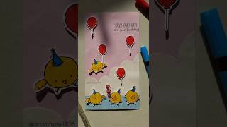 DIY birthday card  Paper birthday card  Easy and simple birthday card ideas  papercraft  214 [upl. by Auoy]