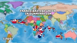 FrancoBritish Union in 1920 Dummynation [upl. by Anilrahc]