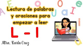 Lectura de palabras con m y l para empezar a leer [upl. by Gnoht]