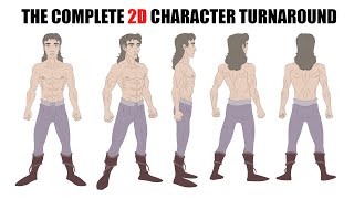 How to Animate a 360 Character Turnaround  2d Animation Tutorial [upl. by Dene]