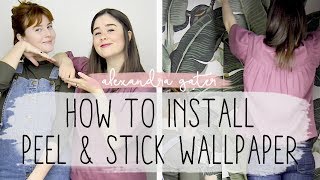 DIY RenterFriendly Accent Wall  Peel And Stick Wallpaper HowTo [upl. by Mcleod]