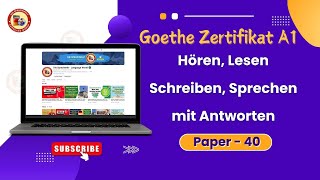 MASTER German Goethe A1 Level Exam  Paper  40  Hören Lesen Schreiben Sprechen mit Antworten [upl. by Sedgewinn]