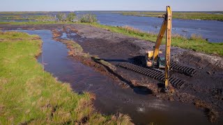 Restoring Louisianas Wetlands Upper Barataria Marsh Creation [upl. by Warthman564]