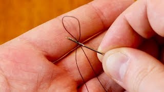 EASIEST WAY TO THREAD A NEEDLE  Needle Threading Hack [upl. by Atteirneh569]