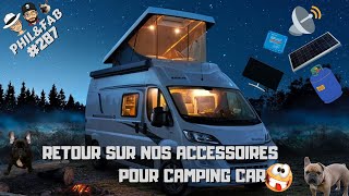 ⚡️ RETOUR SUR NOS ACCESSOIRES CAMPING CAR ⚡️ [upl. by Adnuhsal]