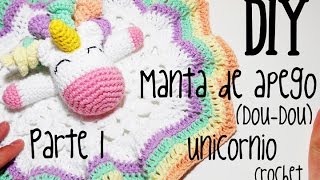 DIY Manta de apego Unicornio Parte 1 crochetganchillo tutorial [upl. by Keffer]