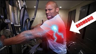 BIG RHOMBOIDS 3 Simple Steps  Best Back Muscle Exercises [upl. by Aynod262]