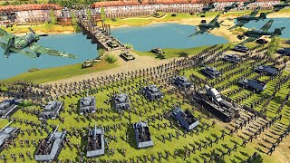 Largest German Army BRIDGE INVASION vs 5000 BREST FORTRESS Defense  Men of War WW2 Mod [upl. by Nautna726]