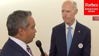 WATCH Rick Scott Speaks Out After Losing Senate Majority Leader Contest To John Thune [upl. by Odel73]