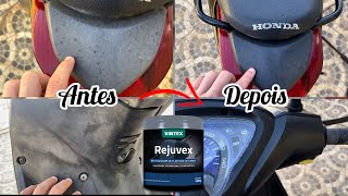 TRANSFORMEI essa Moto com um Revitalizador de Plásticos  Como usar o Rejuvex [upl. by Cayser]