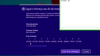 Ativando Windows 8 1 Pro RTM Final PT BR Por Telefone [upl. by Norton]