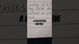 A Descriptive Writing [upl. by Ymmak]