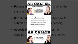 AR CALLER I Questions for calling insurance for claim Status insuranceinformation claimsassistanc [upl. by Ecinereb]