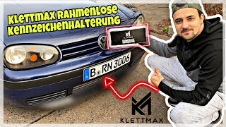 Golf 4 16 SR Bekommt Neue Rahmenlose KLETTMAX Kennzeichenhalter  Ist Das Ergebnis TOP  ⭐️ [upl. by Corydon133]