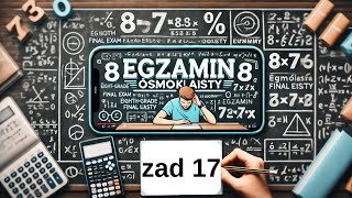 Zadanie 17 Egzamin ósmoklasisty Matematyka 2024 Prostokąt ABCD podzielono na trzy trójkąty AED [upl. by Leonsis257]