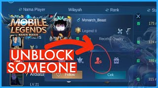 How to Unblock SomeoneRemove Blacklist in Mobile Legends 2023 [upl. by Dibb270]