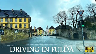 Driving in Fulda Germany  4K UHD  Driving Tour  Rainy Day in Fulda [upl. by Llain]