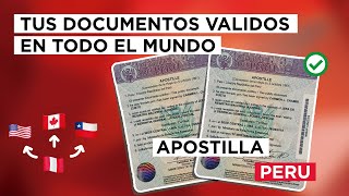 Requisitos para apostillar documentos desde el extranjeroCómo apostillar documentos en Perú [upl. by Aihtyc638]