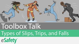 2 Minute Toolbox Talk Types of Slips Trips and Falls [upl. by Enneirda]