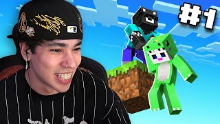 MINECRAFT pero EMPEZAMOS en un SOLO BLOQUE [upl. by Nodlehs]