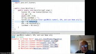 Input Mismatch Exception in Java [upl. by Misty17]