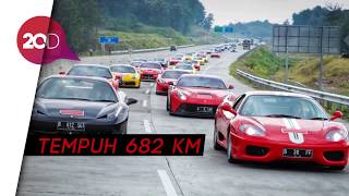 Puluhan Ferrari Melintas di Tol Trans Jawa [upl. by Eannaj616]