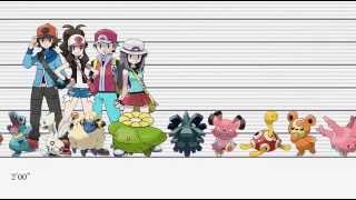 All Johto Pokemon 152251 Height Chart Smallest to Highest [upl. by Mart524]