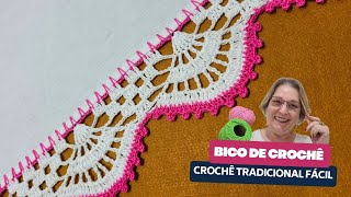 Como Fazer em Bico de Crochê Simples e Fácil em Duas cores  638 [upl. by Georgia]