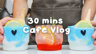 ⛅오늘은 클라우디 프라페가 주인공카페브이로그30분모아보기🥤30mins Cafe Vlog카페브이로그Cafe VlogASMRTasty Coffee285 [upl. by Yelah480]