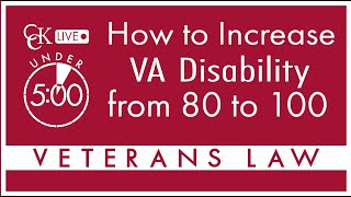 How to Increase VA Disability from 80 to 100 [upl. by Aniteb147]