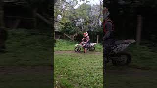 Glissade du dimanche 🤣🤣🤣 ptitvictor72 pitbike ycf [upl. by Innaig]