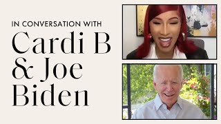 Cardi B Talks Police Brutality COVID19 and the 2020 Election with Joe Biden  ELLE [upl. by Luas416]