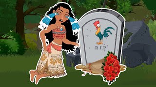 No Heihei dont leave me Moana Story  Sad story Moana Cartoon Animation [upl. by Anallij774]