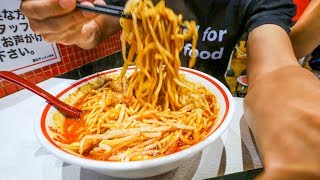 SPICY RAMEN at Tokyos Moko Tanmen Nakamoto Ramen 蒙古タンメン中本 高田馬場店  LEVEL 10 RAMEN [upl. by Eerahs]