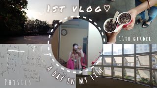 A day in a life of 11th grader  PCMB student  college  class vlog  1st vlog  study vlog [upl. by Bourque]