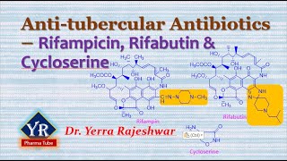 Antitubercular Antibiotics  Rifampicin Rifabutin amp Cycloserine  YR Pharma Tube  Yerra Rajeshwar [upl. by Sesmar]