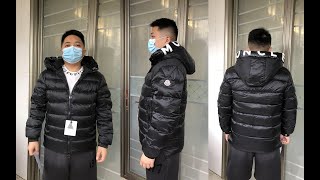 Moncler Black Salzman Down Jacket Try On Review [upl. by Airetnahs]