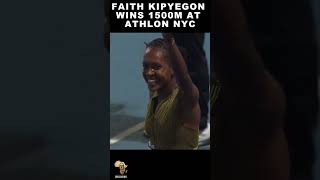 Faith Kipyegon Wins Athlos NYC 1500m Race  Unstoppable Kenyan Champion [upl. by Harmony]