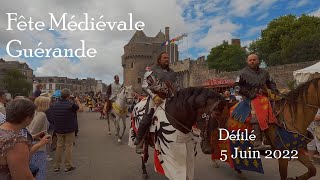 Défilé  Fête Médiévale Guérande 2022 4K bretagne guerande medievale [upl. by Denn]