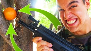 CONSEGUIRÁ UN FUSIL CORTAR FRUTA por LA MITAD  AlphaSniper97 [upl. by Suryc]