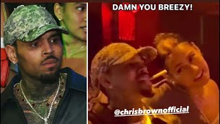 Chris Brown Look Girl Singing Her Song To Him At A Party Omg [upl. by Gaudette]