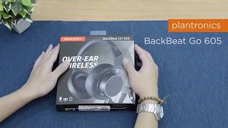 UNBOXING PLANTRONOCS Bluetooth Headset BackBeat Go 605 [upl. by Corron832]