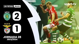 Resumo Sporting 21 Benfica  Liga Portugal Betclic  sport tv [upl. by Yrallih]